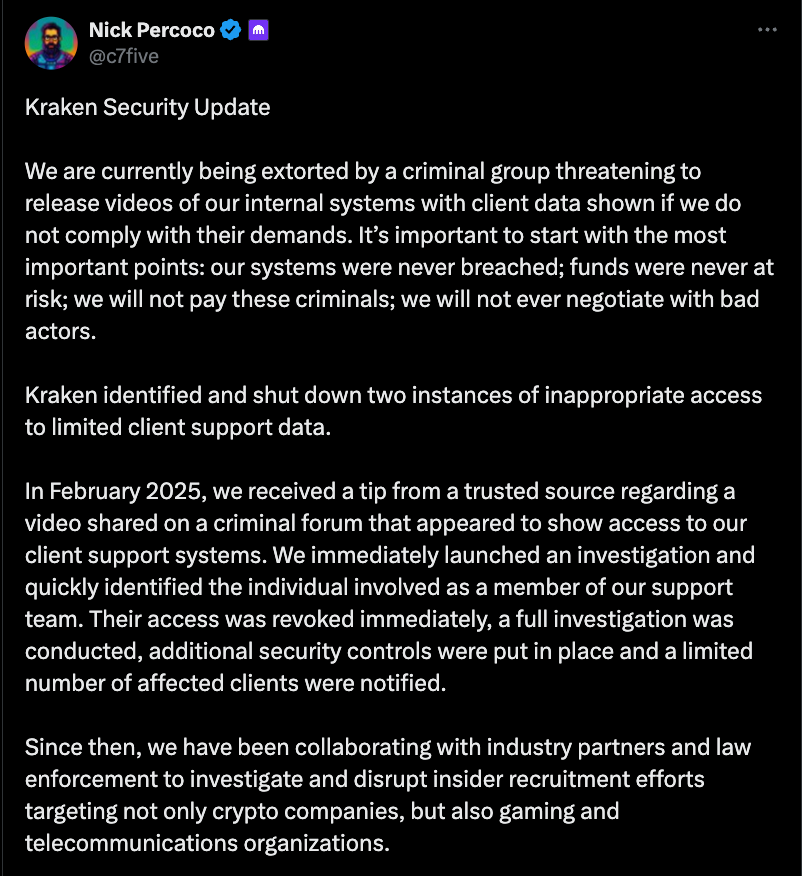 Kraken, Security, Hackers, Cryptocurrency Exchange, Crimes