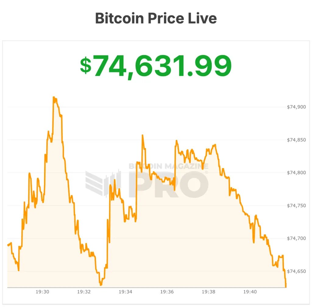 Bitcoin Price Skyrockets 6% Near $75,000 as Short Liquidations Accelerate 1 bitcoin price