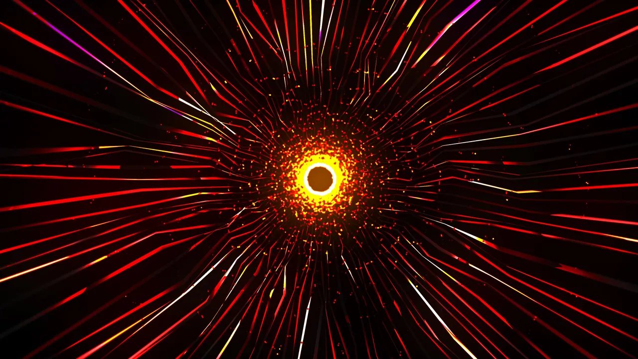 Motion graphic of flying into digital technologic tunnel. 3D render. Abstract digital background. Data flow information. Technology tunnel