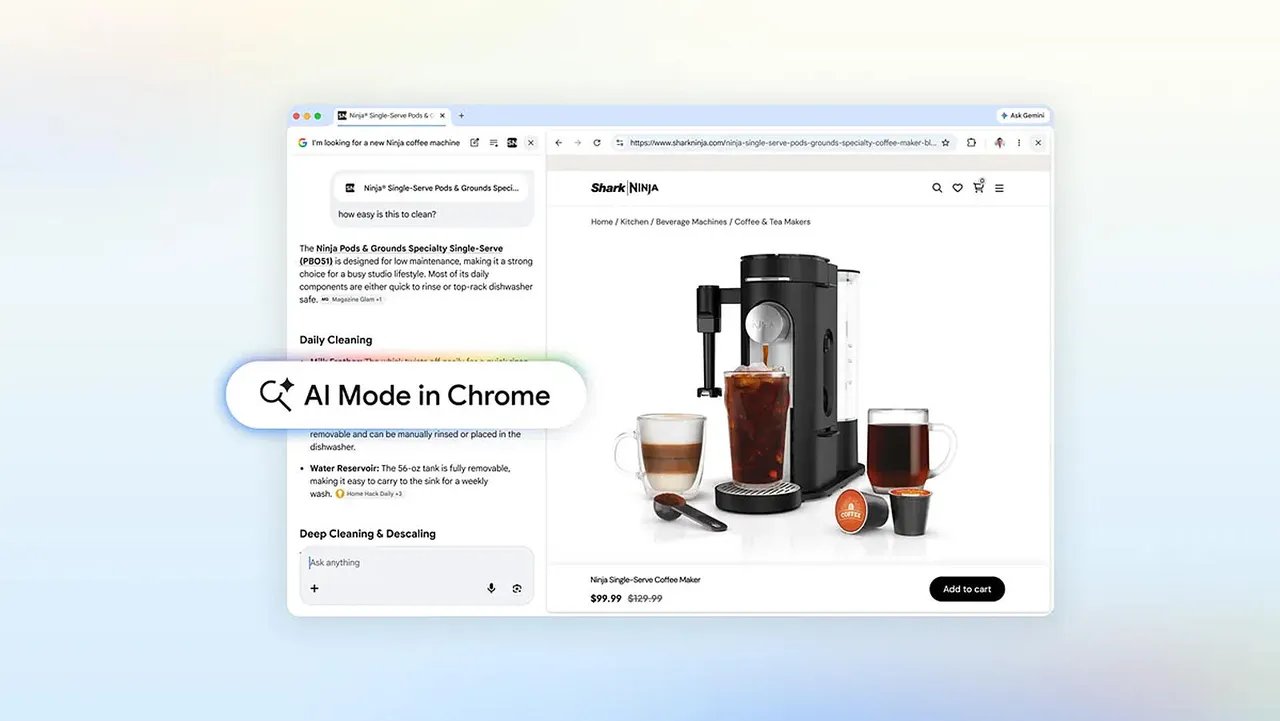 Google Chrome's new AI Mode