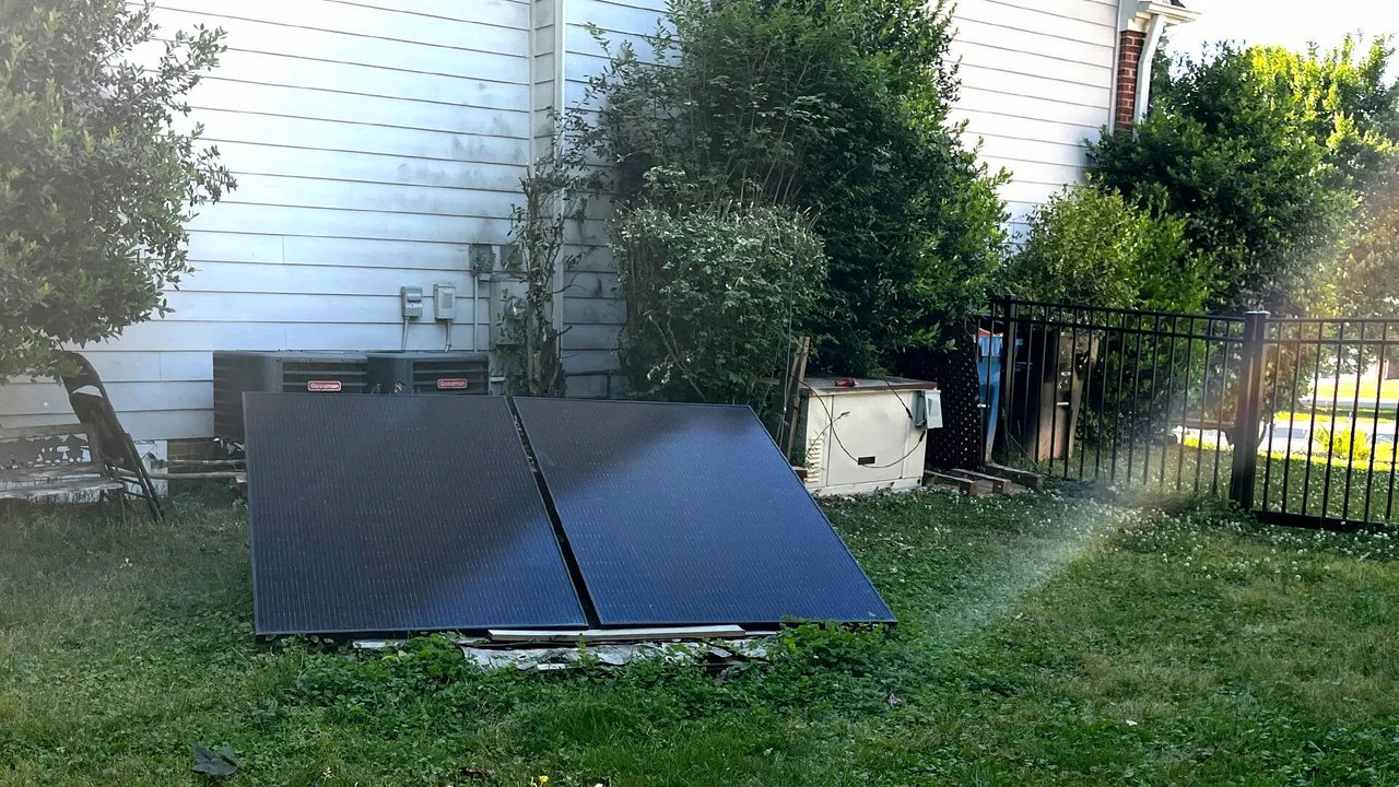 Backyard solar panels
