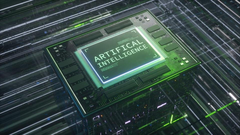 A semiconductor labeled Artificial Intelligence.