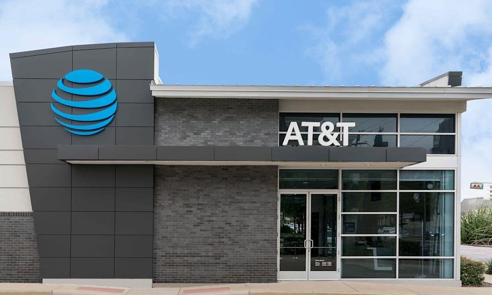 Building with AT&T logo on the front.