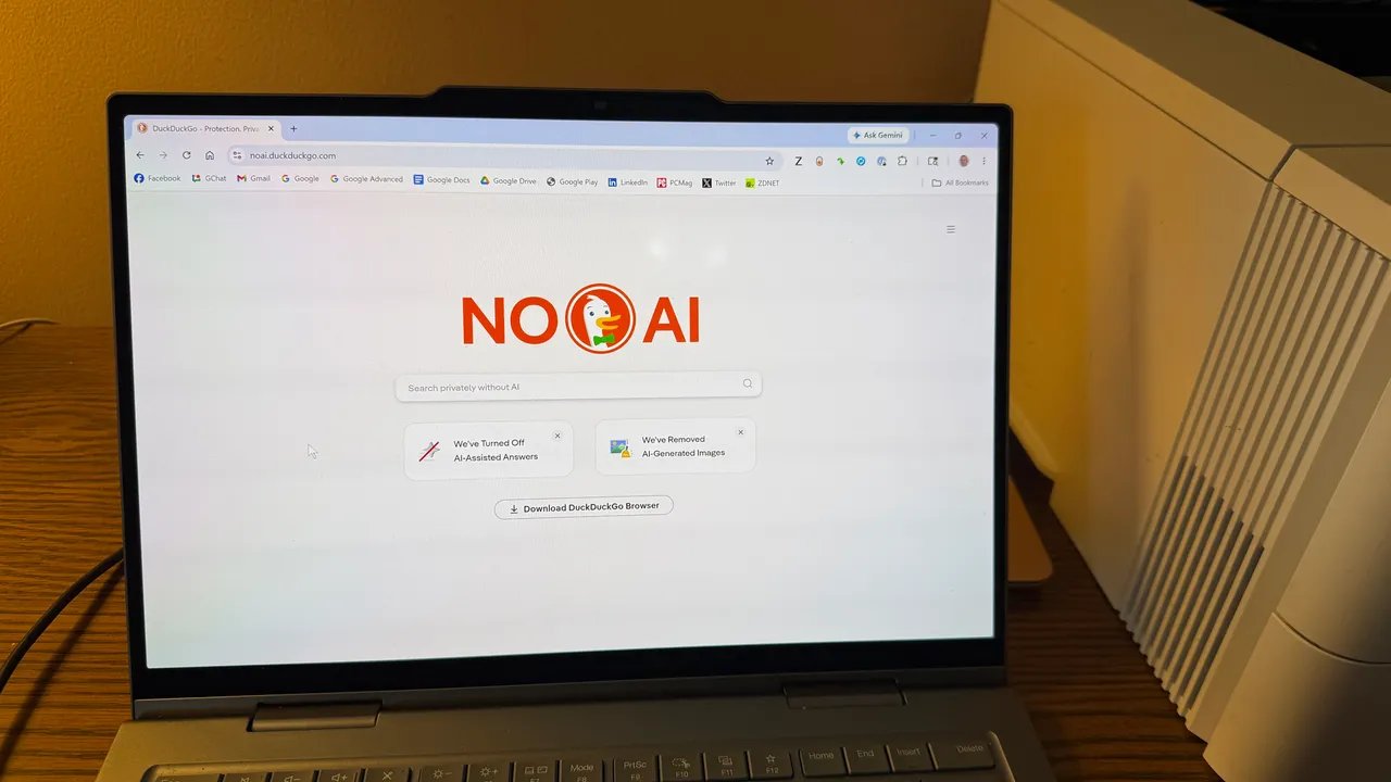DuckDuckGo No-AI site