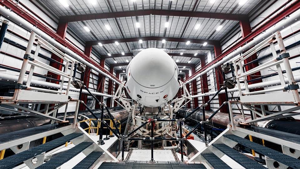SpaceX rocket in production.