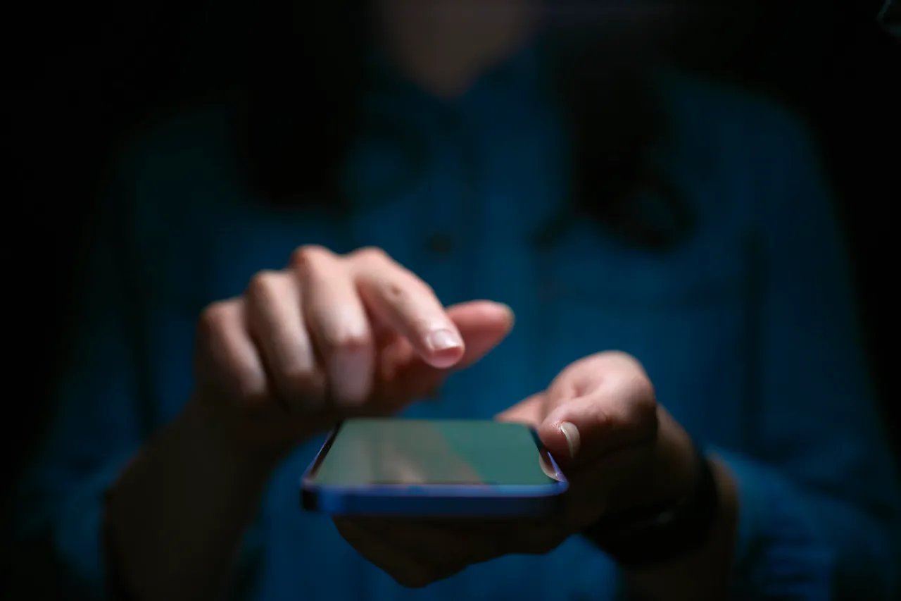 woman using phone