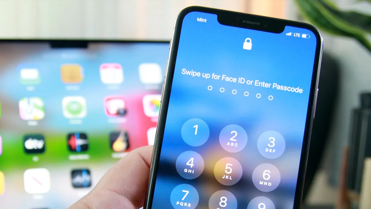 The notch on an iPhone XS Max